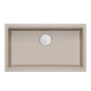 Quadron LOGAN 110 GraniteQ zlewozmywak pearl beige 76x45x23,5 cm 1-komorowy wpuszczany z syfonem manualnym stal szlachetna HQD7644U2BSI
